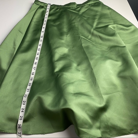 Alfred Angelo formal satin dress clover color 2 piece strapless - Picture 13 of 14